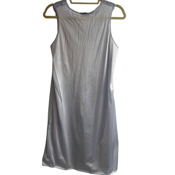 Vintage Vanity Fair Small Blue Nightgown With Lace Yoke - Picture 2 of 8